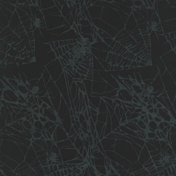 Spellbound Batiks 122684707 Black Spiders and Webs by Jerry Khiev for Island Batik