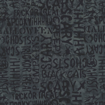 Spellbound Batiks 122685755 Tin Halloween Words by Jerry Khiev for Island Batik