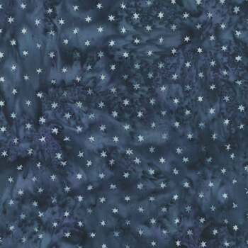 Midnight Snowfall Batiks 122615590 Storm Stars by Jerry Khiev for Island Batik
