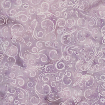 Midnight Snowfall Batiks 122617405 Lavender Lights and Swirls by Jerry Khiev for Island Batik