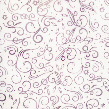 Midnight Snowfall Batiks 122617700 White Lights and Swirls by Jerry Khiev for Island Batik
