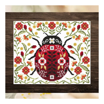 Ladybug Love Cross Stitch Pattern by Shannon Christine Designs