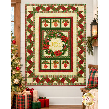 Ribbon Border Panel Quilt Kit - Deck the Halls