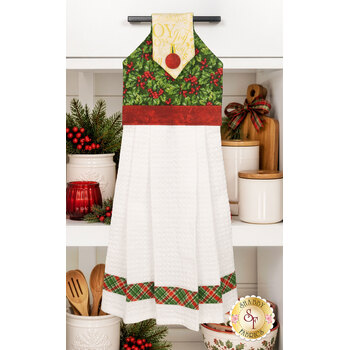  Hanging Towel Precut Kit - Deck the Halls - Green
