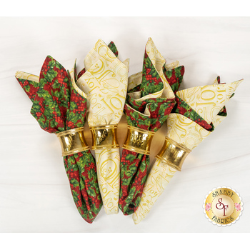  Cloth Napkins Kit - Makes 4 - Deck the Halls
