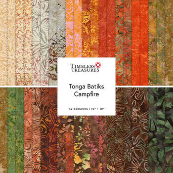 Tonga Campfire  10" Squares by Timeless Treasures Fabrics