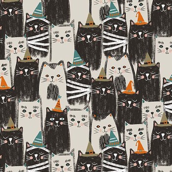 Spooky Kitty BOO-CD4981 MULTI Packed Spooky Kitty by Timeless Treasures Fabrics