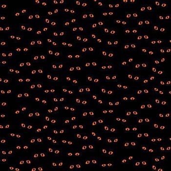 Spooky Kitty BOO-CD4988 BLACK Spooky Eyes by Timeless Treasures Fabrics