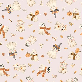 Too Cute to Spook BOO-CD4950 DOVE Tossed Cute Ghosts by Timeless Treasures Fabrics