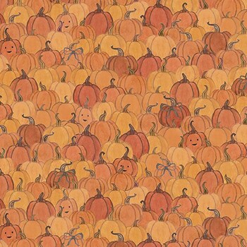 Too Cute to Spook BOO-CD4951 ORANGE Packed Pumpkin by Timeless Treasures Fabrics