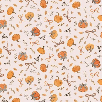 Too Cute to Spook BOO-CD4952 ASH Tossed Pumpkin & Bows by Timeless Treasures Fabrics
