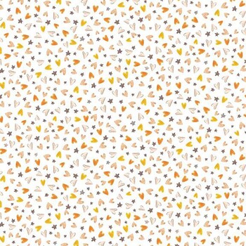 Too Cute to Spook BOO-CD4953 WHITE Hearts & Stars by Timeless Treasures Fabrics
