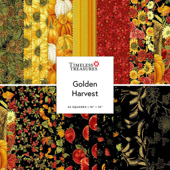 Golden Harvest  10" Squares Chong-A Hwang for Timeless Treasures Fabrics