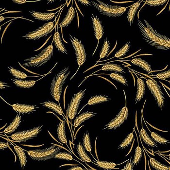 Golden Harvest HARVEST-CM4803 WHEAT Wheat Spikes by Chong-A Hwang for Timeless Treasures Fabrics