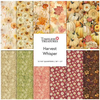 Harvest Whisper  Fat Quarter Bundle by Timeless Treasures Fabrics