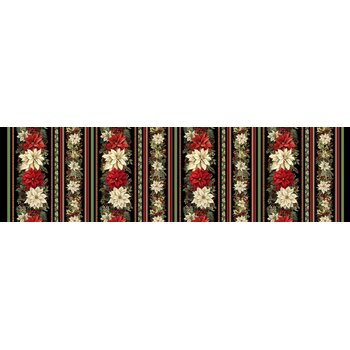 Holiday Wishes HOLIDAY-CD4762 BLACK Border Stripe by Timeless Treasures Fabrics