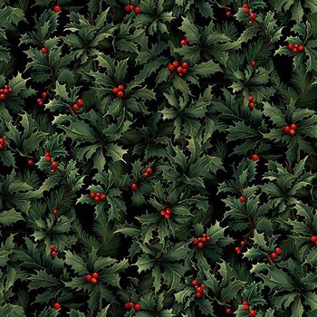 Holiday Wishes HOLIDAY-CD4766 HOLLY Packed Holly Berries by Timeless Treasures Fabrics