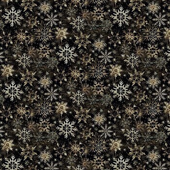Holiday Wishes HOLIDAY-CD4769 BLACK Snowflakes by Timeless Treasures Fabrics