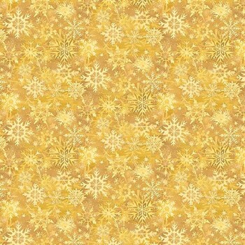 Holiday Wishes HOLIDAY-CD4769 GOLD Snowflakes by Timeless Treasures Fabrics