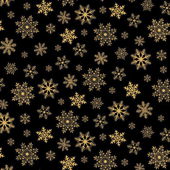 Holiday Splendor HOLIDAY-CM4866 BLACK Snowflakes by Timeless Treasures Fabrics