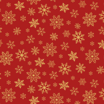 Holiday Splendor HOLIDAY-CM4866 RED Snowflakes by Timeless Treasures Fabrics