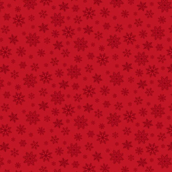 Holiday Hoot HOLIDAY-CD4827 CRIMSON Snowflakes by Timeless Treasures Fabrics