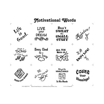 Motivational Words Panel - White