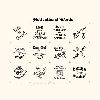 Motivational Words Panel - Natural