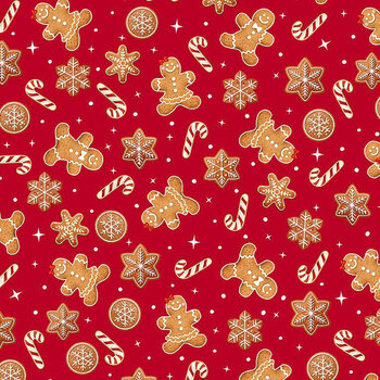 Yeti for Christmas HOLIDAY-CD4928 GINGERBREAD Gingerbread Cookies by Timeless Treasures Fabrics