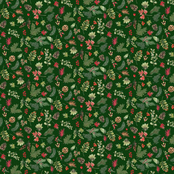 Holiday Hoot HOLIDAY-CD4824 KELLY Fall Leaves by Timeless Treasures Fabrics