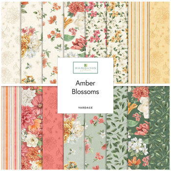 Amber Blossoms  Yardage by Leslie Trimbach for Wilmington Prints