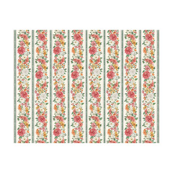 Amber Blossoms 32811-237 Repeating Stripe Multi by Leslie Trimbach for Wilmington Prints