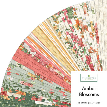 Amber Blossoms  40 Karat Crystals Leslie Trimbach for Wilmington Prints