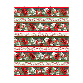 Cardinal Tidings 33958-973 Repeating Stripes Multi by Nancy Mink for Wilmington Prints