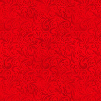Cardinal Tidings 33963-333 Damask Red by Nancy Mink for Wilmington Prints