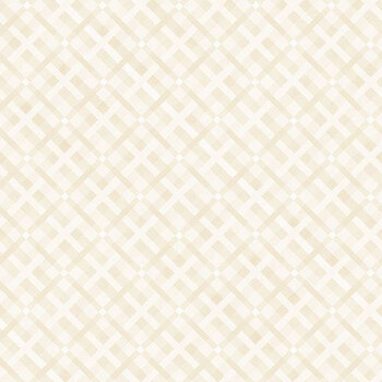 Cardinal Tidings 33965-101 Plaid Cream by Nancy Mink for Wilmington Prints
