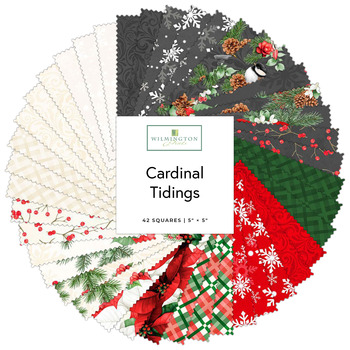 Cardinal Tidings  5 Karat Crystals Nancy Mink for Wilmington Prints