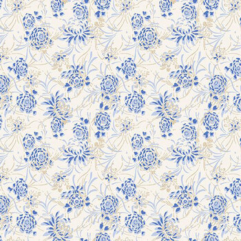 Chateau Bleu 98778-244 Whispy Floral Cream by Kaye England for Wilmington Prints