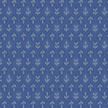 Chateau Bleu 98780-442 Floral Ogee Blue by Kaye England for Wilmington Prints
