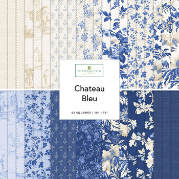 Chateau Bleu  10 Karat Crystals Kaye England for Wilmington Prints