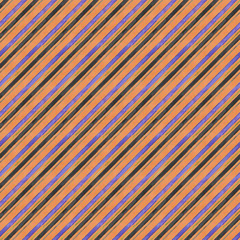 Happy Haunts 32828-868 Stripes Orange by Leslie Trimbach for Wilmington Prints