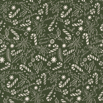 Peppermint Cocoa 5282-15 Evergreen by Lella Boutique for Moda Fabrics