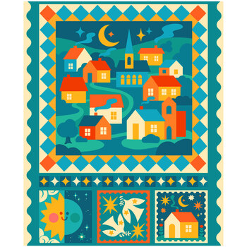 Under the Same Sky 16757-11 Twilight Panel by With Love By Kristy for Moda Fabrics