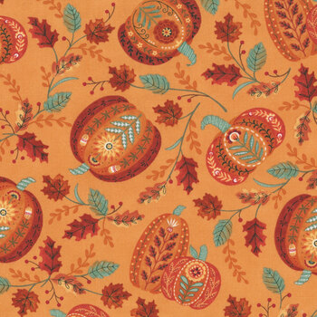Fall Folktale 56231-15 Pumpkin by Deb Strain for Moda Fabrics