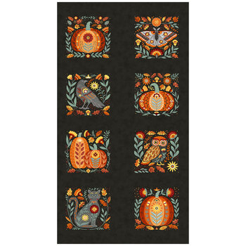 Fall Folktale 56236-17 Midnight Panel by Deb Strain for Moda Fabrics