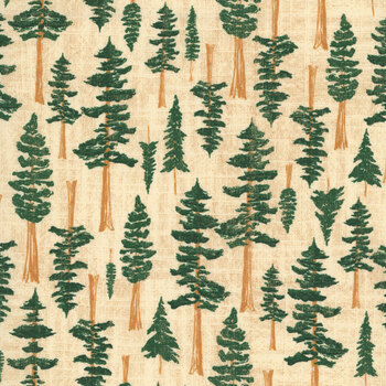 2027 All Pacific Northwest Shop Hop 55830D-6 Cream Trees by Cassandra Zanboni for Windham Fabrics