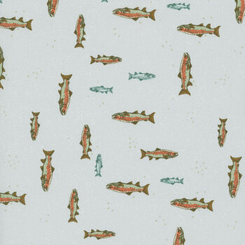 2027 All Pacific Northwest Shop Hop 55832D-8 Blue Salmon by Cassandra Zanboni for Windham Fabrics