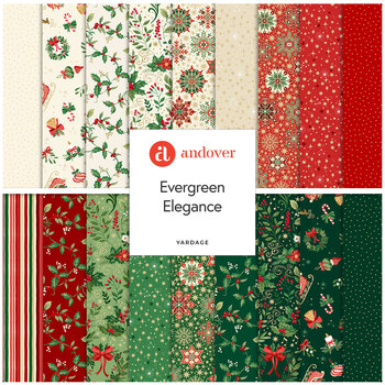 Evergreen Elegance  Yardage by Makower UK