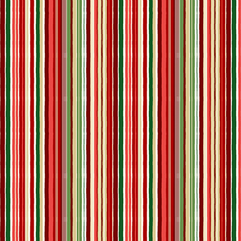 Evergreen Elegance MU-302-R Stripe Red  by Makower UK