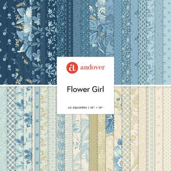 Flower Girl  10" Squares Laundry Basket Quilts for Andover Fabrics